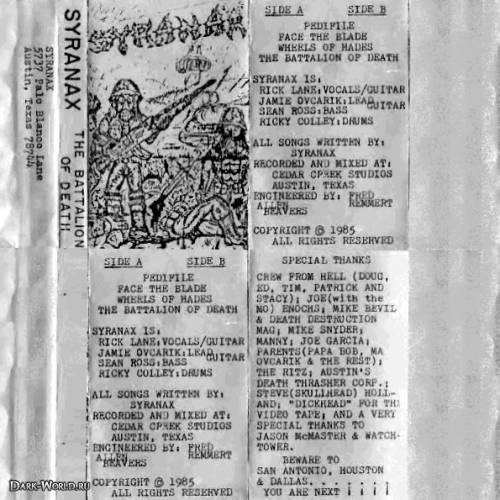 Syranax - Discography (1985 - 1987)