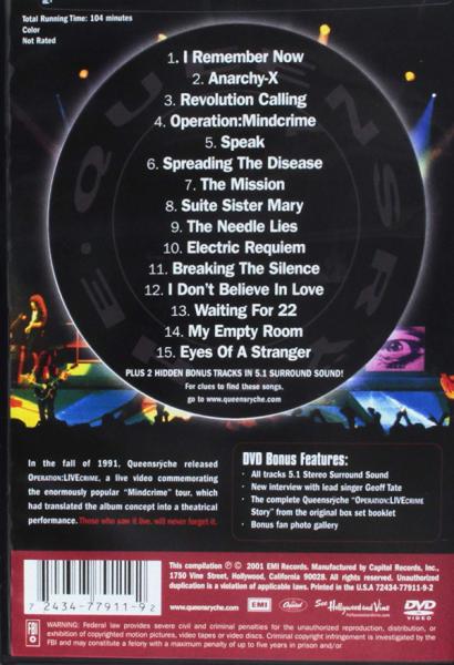 Queensryche - Operation LIVEcrime (DVD)
