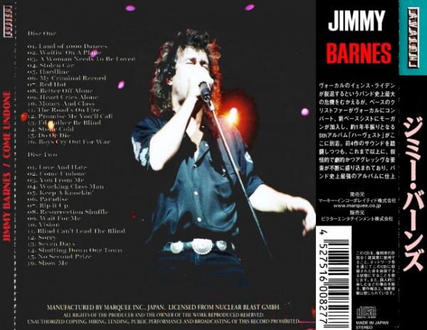 Jimmy Barnes - Come Undone (Compilation)  (Japanese Edition)