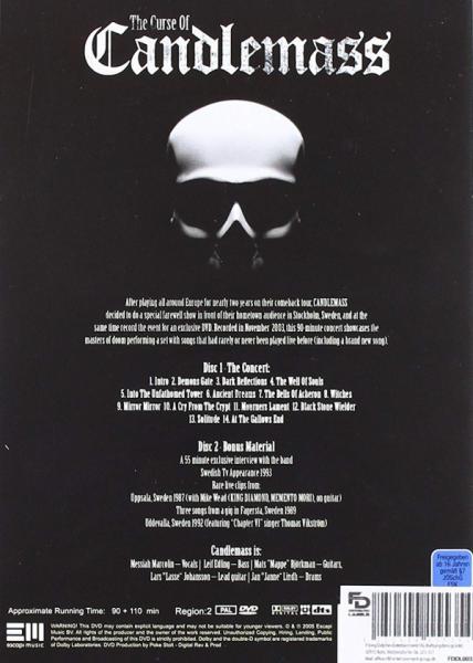 Candlemass - The Curse Of Candlemass - Live In Stockholm 2003 (DVD)