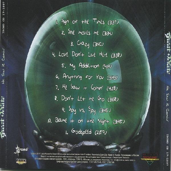 Jack Russell’s Great White - He Saw it Comin' (Lossless)