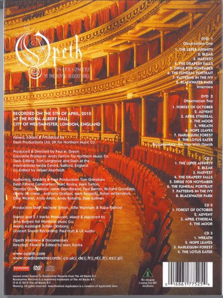 Opeth - In Live Concert at The Royal Albert Hall (2 DVD9)