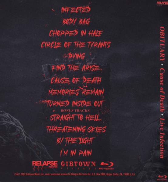 Obituary - Cause of Death - Live Infection (Blu-Ray)