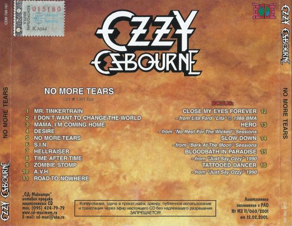 Ozzy Osbourne - No More Tears (Reissue 2001) (Lossless)