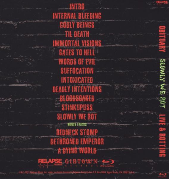 Obituary - Slowly We Rot - Live & Rotting (Live) (Video)